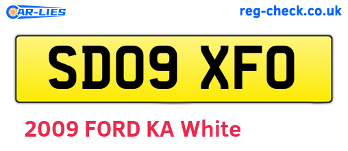 SD09XFO are the vehicle registration plates.