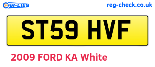 ST59HVF are the vehicle registration plates.