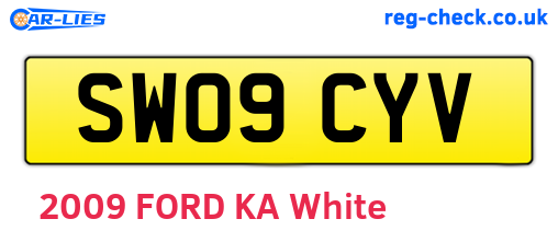 SW09CYV are the vehicle registration plates.
