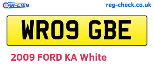 WR09GBE are the vehicle registration plates.