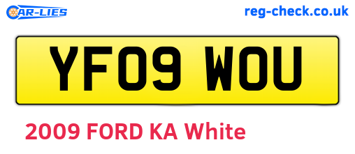 YF09WOU are the vehicle registration plates.