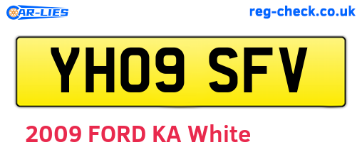 YH09SFV are the vehicle registration plates.