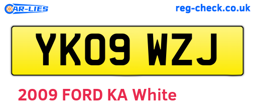 YK09WZJ are the vehicle registration plates.