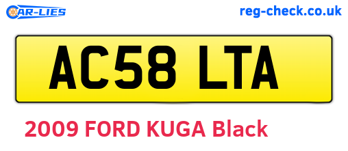 AC58LTA are the vehicle registration plates.