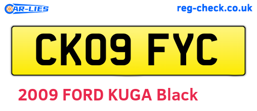 CK09FYC are the vehicle registration plates.