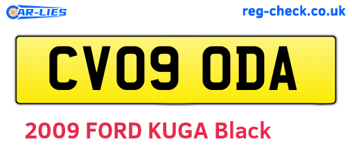 CV09ODA are the vehicle registration plates.