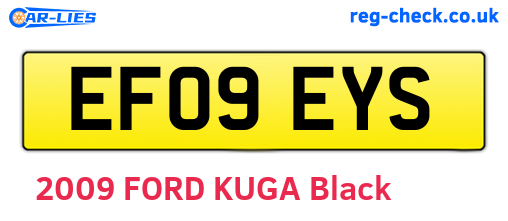 EF09EYS are the vehicle registration plates.