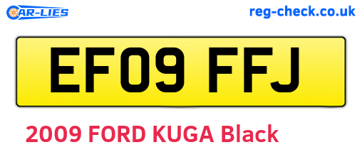 EF09FFJ are the vehicle registration plates.