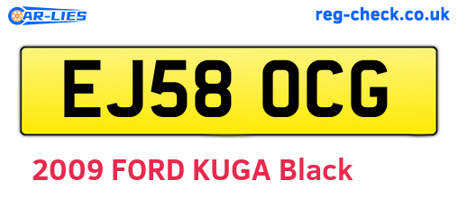 EJ58OCG are the vehicle registration plates.