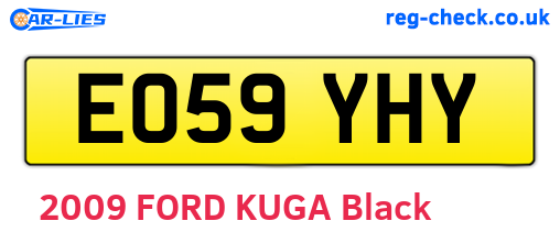 EO59YHY are the vehicle registration plates.