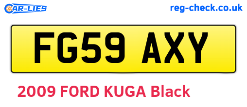 FG59AXY are the vehicle registration plates.