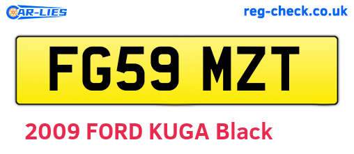 FG59MZT are the vehicle registration plates.