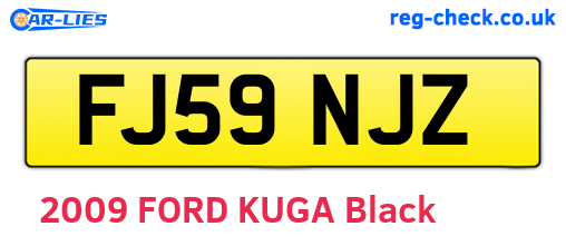 FJ59NJZ are the vehicle registration plates.