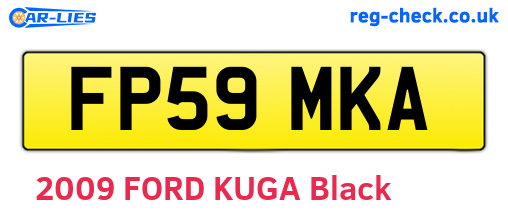 FP59MKA are the vehicle registration plates.