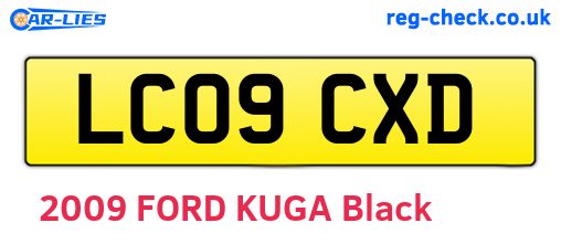 LC09CXD are the vehicle registration plates.
