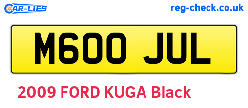 M600JUL are the vehicle registration plates.