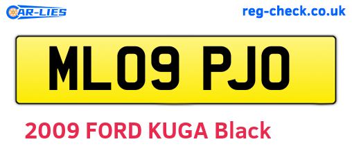 ML09PJO are the vehicle registration plates.