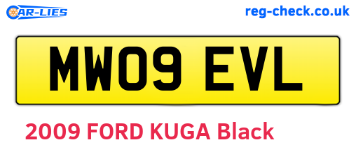 MW09EVL are the vehicle registration plates.