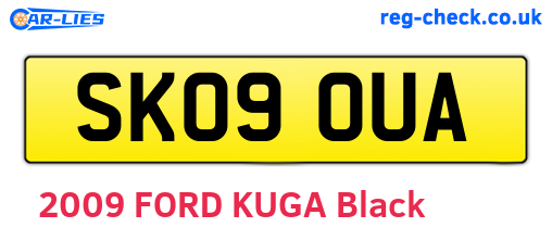 SK09OUA are the vehicle registration plates.