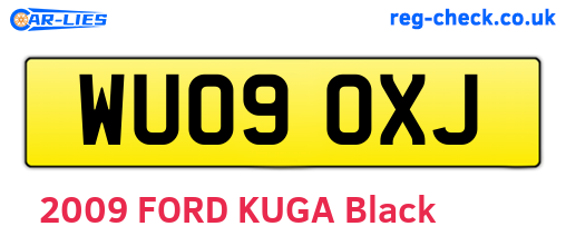 WU09OXJ are the vehicle registration plates.