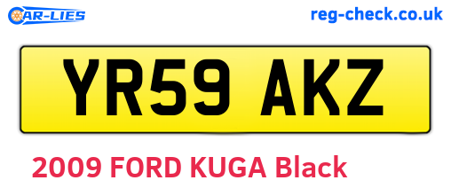 YR59AKZ are the vehicle registration plates.