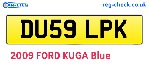 DU59LPK are the vehicle registration plates.