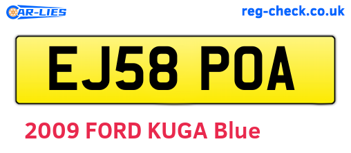 EJ58POA are the vehicle registration plates.