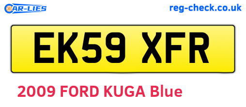 EK59XFR are the vehicle registration plates.