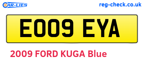 EO09EYA are the vehicle registration plates.