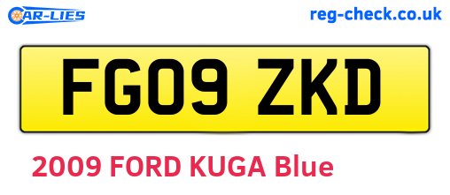 FG09ZKD are the vehicle registration plates.