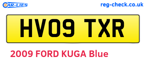 HV09TXR are the vehicle registration plates.