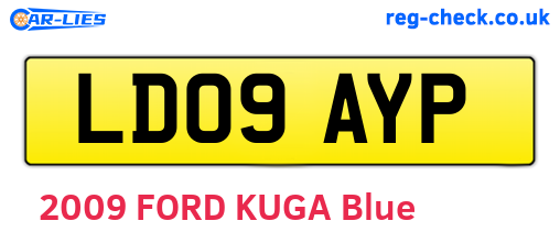 LD09AYP are the vehicle registration plates.