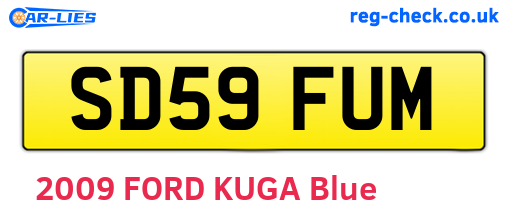 SD59FUM are the vehicle registration plates.