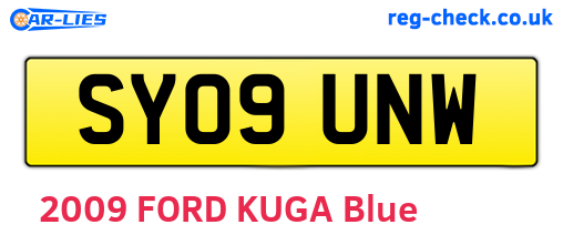 SY09UNW are the vehicle registration plates.
