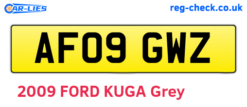 AF09GWZ are the vehicle registration plates.