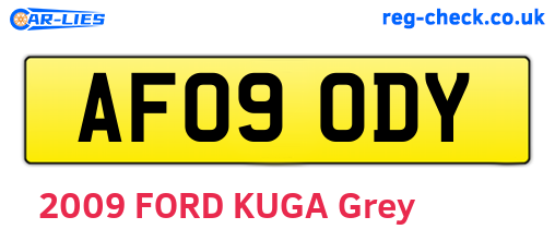 AF09ODY are the vehicle registration plates.