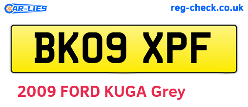 BK09XPF are the vehicle registration plates.