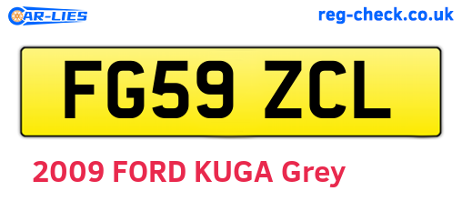 FG59ZCL are the vehicle registration plates.