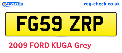 FG59ZRP are the vehicle registration plates.