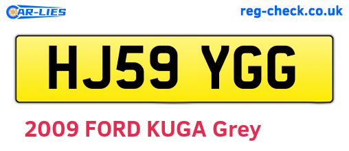 HJ59YGG are the vehicle registration plates.