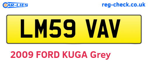 LM59VAV are the vehicle registration plates.