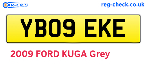 YB09EKE are the vehicle registration plates.