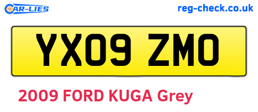 YX09ZMO are the vehicle registration plates.