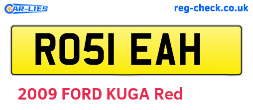 RO51EAH are the vehicle registration plates.