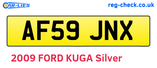 AF59JNX are the vehicle registration plates.