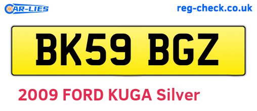 BK59BGZ are the vehicle registration plates.