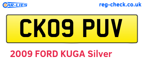 CK09PUV are the vehicle registration plates.