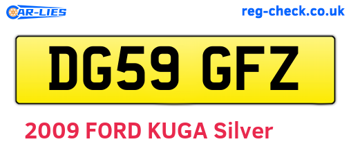 DG59GFZ are the vehicle registration plates.