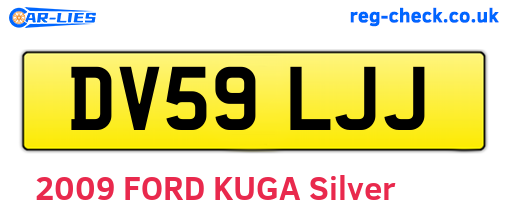 DV59LJJ are the vehicle registration plates.