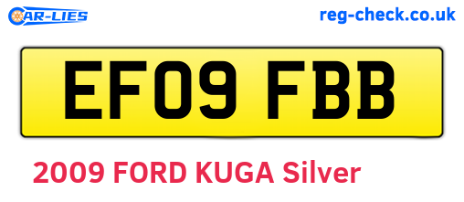 EF09FBB are the vehicle registration plates.